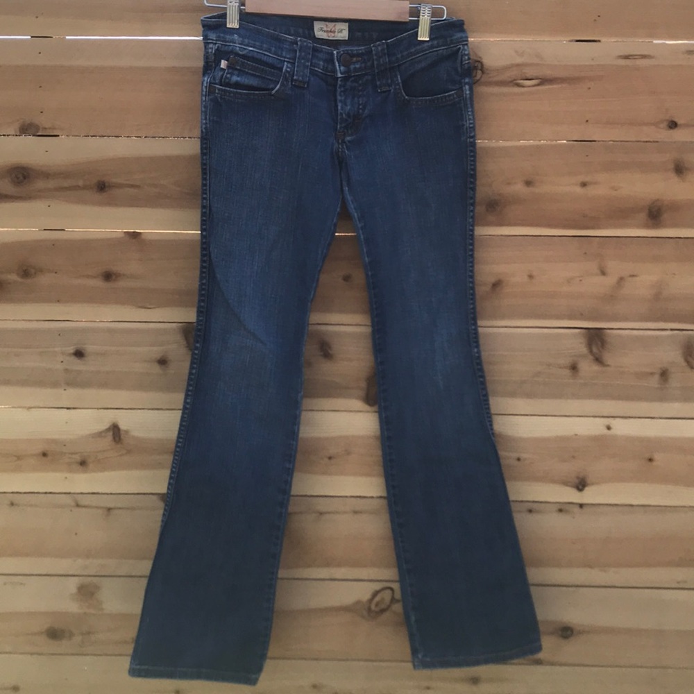 Frankie B bootcut Knit Embroidered pockets Jeans